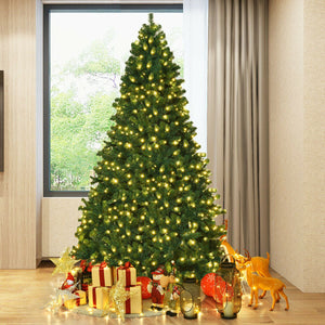 Arbre de Noël artificiel en PVC de 7 pieds avec lumières LED