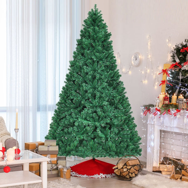 Arbre de Noël artificiel en PVC de 7 pieds avec lumières LED