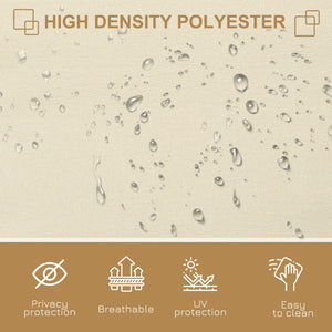 Store extérieur pliable, résistant aux UV et au vent, blanc crème