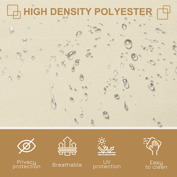 Store extérieur pliable, résistant aux UV et au vent, blanc crème