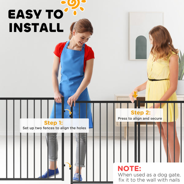 8-Panel Dog Playpen with Door