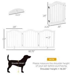 Barrière pour chien pliable à 3 panneaux, blanche