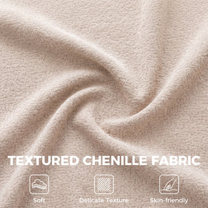 Canapé 3 places en chenille beige, 89 po