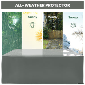 Patio Furniture Covers, Waterproof, Windproof Anti-UV 600D Heavy Duty Oxford Fabric Outdoor Furniture Cover for Dining Table Chair Set, 108" x 80" x 35", Charcoal Grey