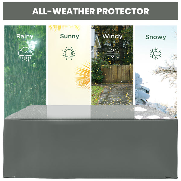 Patio Furniture Covers, Waterproof, Windproof Anti-UV 600D Heavy Duty Oxford Fabric Outdoor Furniture Cover for Dining Table Chair Set, 108" x 80" x 35", Charcoal Grey