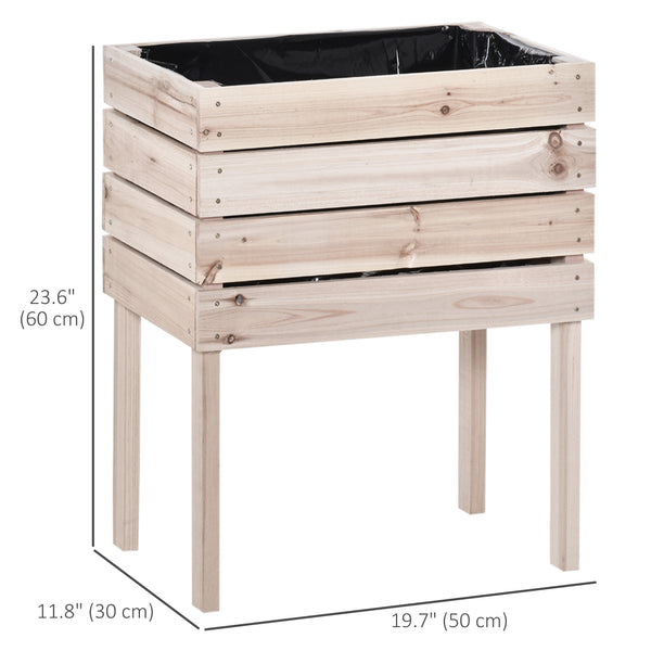 Lot de 4 bacs surélevés en bois pour jardin