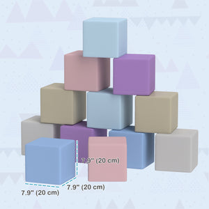 Blocs de jeu souples 12 pièces en mousse souple - Multicolore