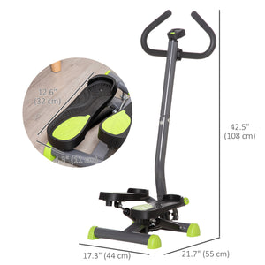 Stepper Twist avec résistance réglable et écran LCD - Gris et vert