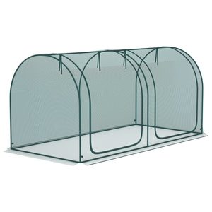 Grow cage with two zippered doors and 4 ground stakes