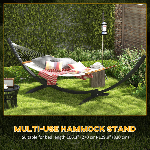 12' Hammock Stand with Steel Frame, Hammock Chair Stand Only for Garden, Camping, Picnic, Outdoor, Patio, Grey