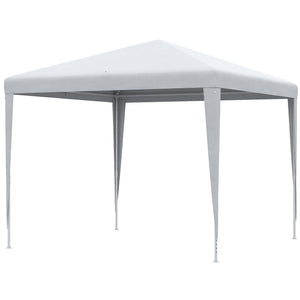 9' x 9' Portable Canopy Party Tent Gazebo Outdoor Sunshade for Weddings Parties with Dressed Legs, White