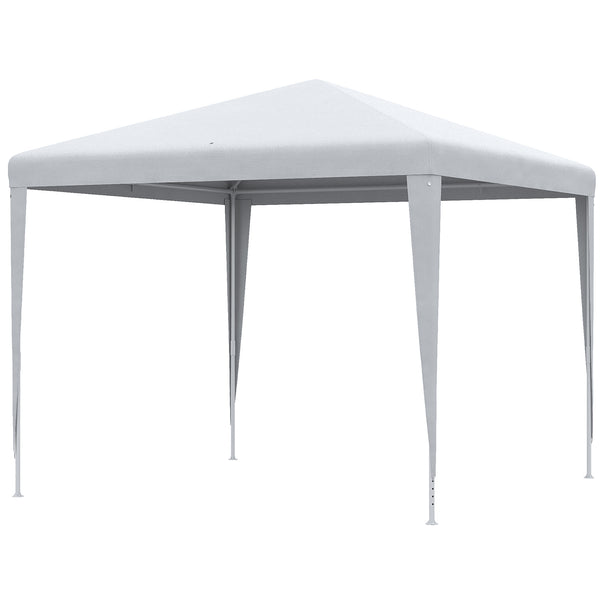 9' x 9' Portable Canopy Party Tent Gazebo Outdoor Sunshade for Weddings Parties with Dressed Legs, White