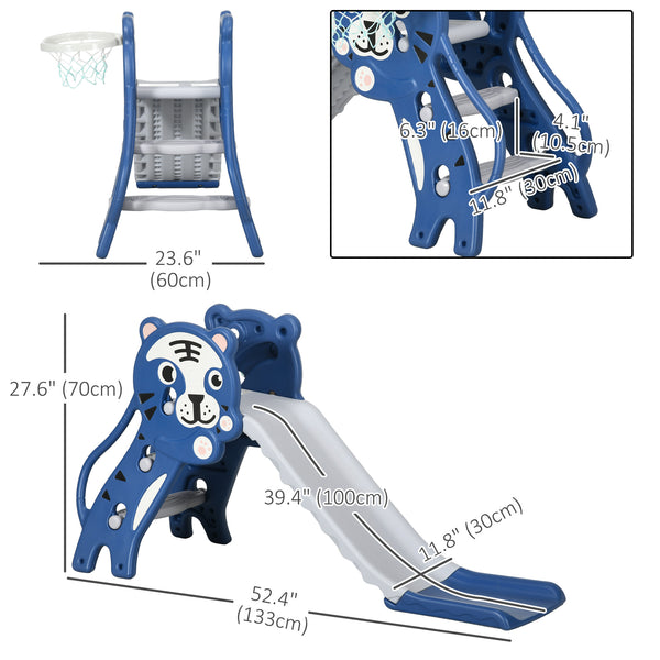 Toboggan 3 en 1 pour tout-petits, de 18 à 36 mois, bleu