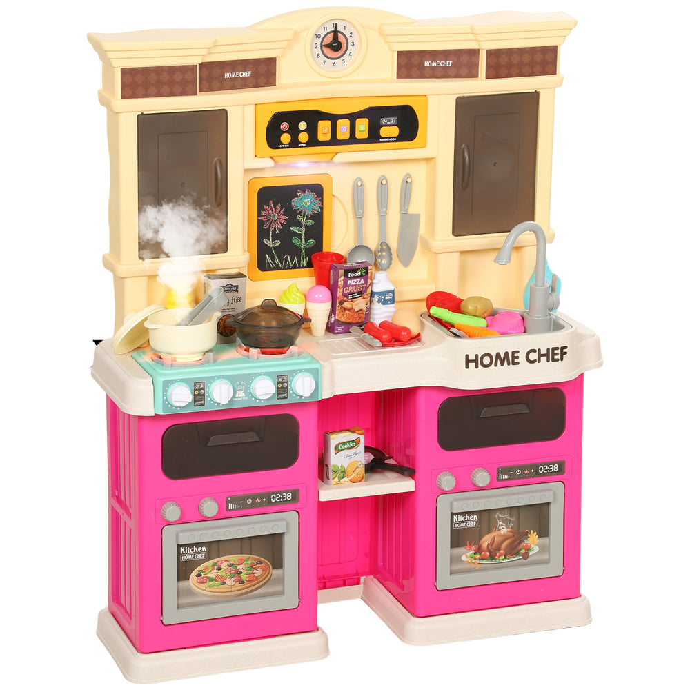 Cuisine pour enfant avec sons, lumières et accessoires, rose