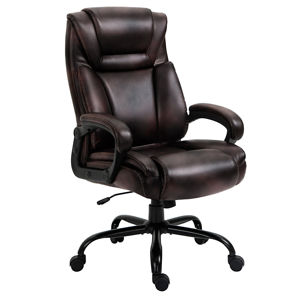 Fauteuil en similicuir, marron