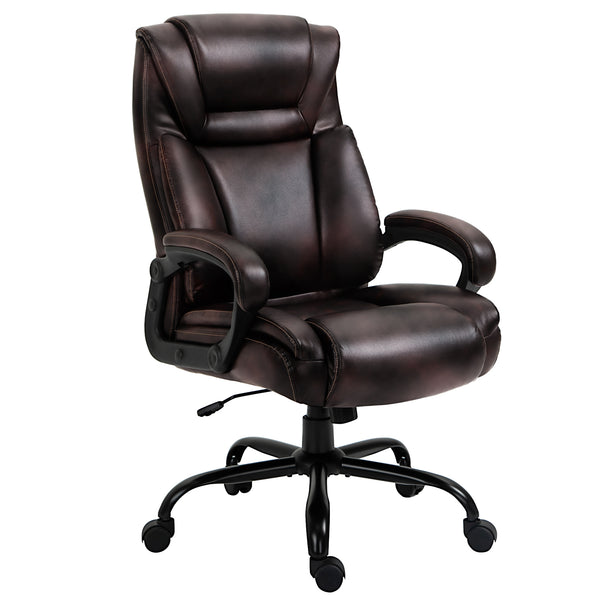 Faux leather armchair, brown