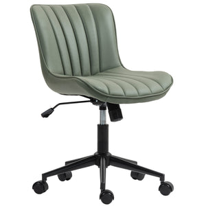 Office chair without armrests, dark green.