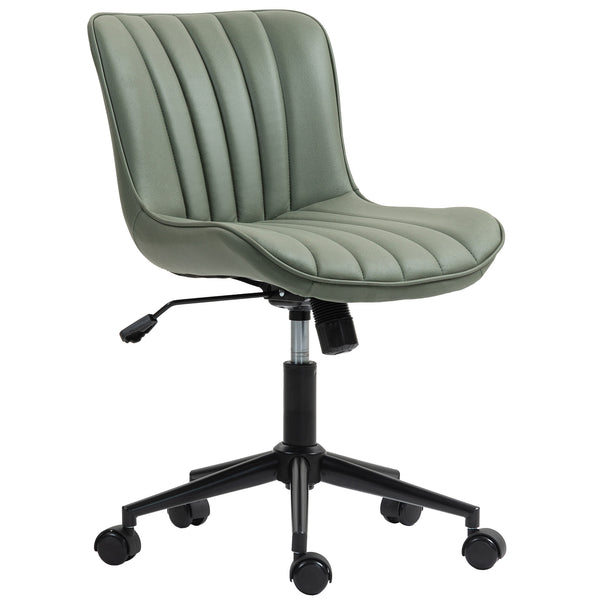 Office chair without armrests, dark green.
