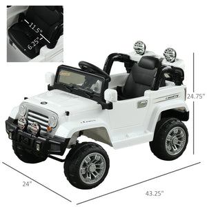 Jeep 12V with remote control, white