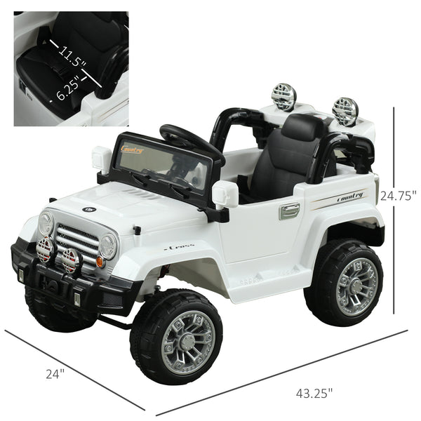 Jeep 12V with remote control, white