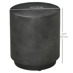 Table d'appoint finition Terrazzo ronde, gris anthracite
