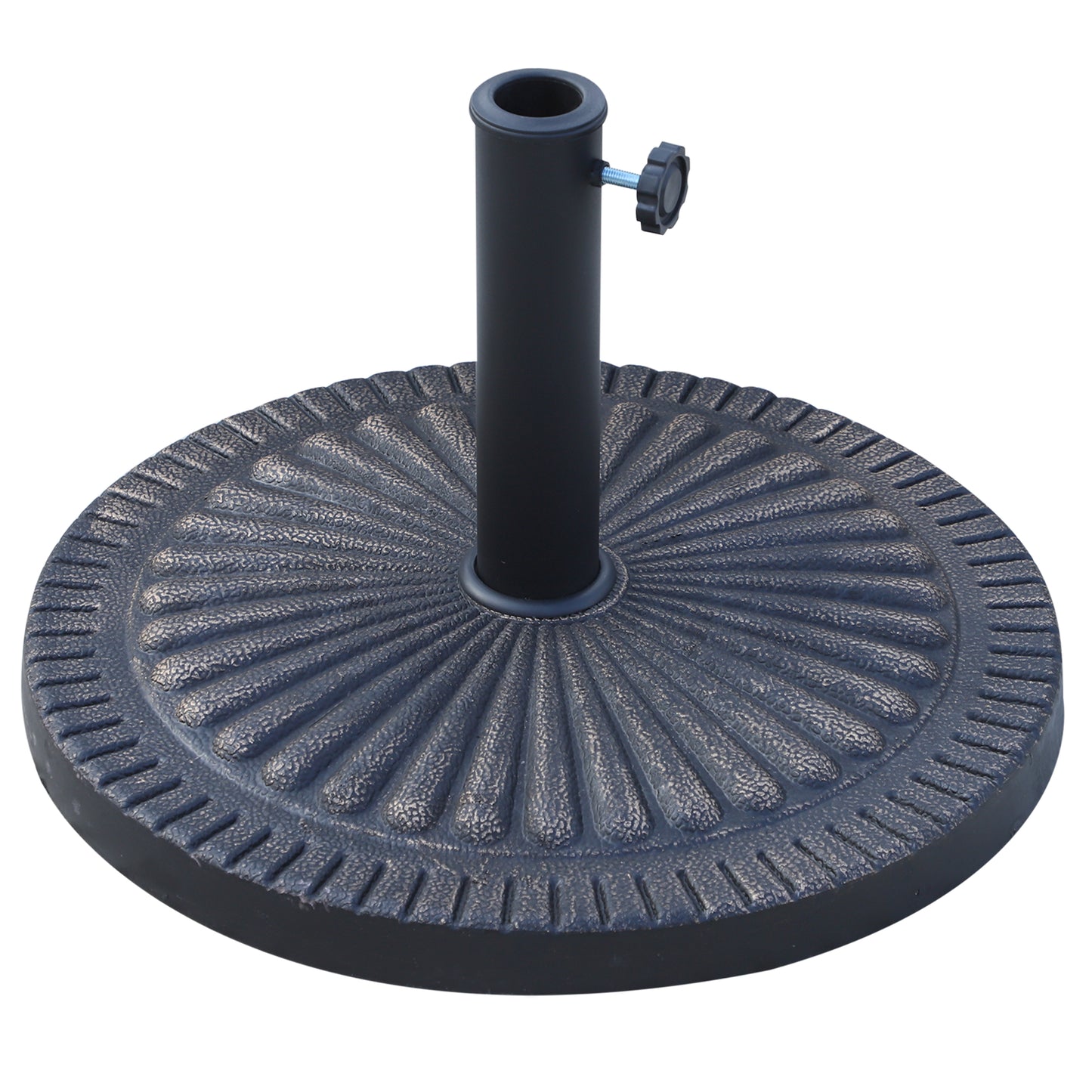 Support de parasol rond en résine décorative, 14 kg, bronze, 48 cm
