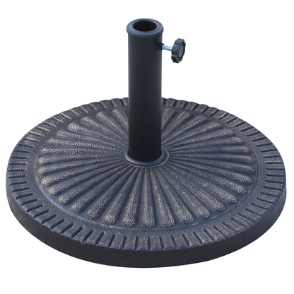 Support de parasol rond en résine décorative, 14 kg, bronze, 48 cm