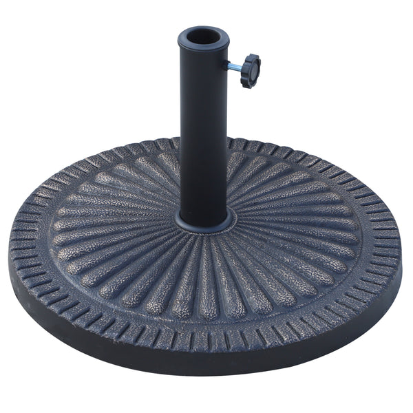 Support de parasol rond en résine décorative, 14 kg, bronze, 48 cm