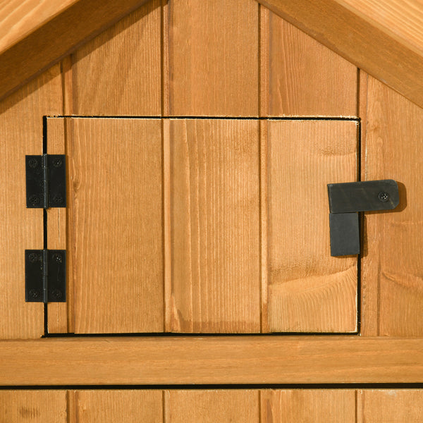 Abri de jardin avec 3 étagères, marron