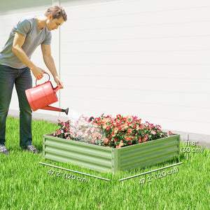 Jardinière surélevée en acier galvanisé, vert clair
