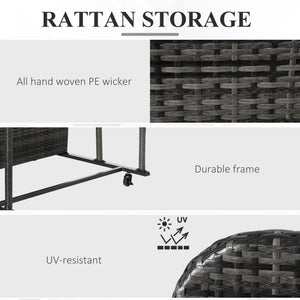 Rangement roulant pour piscine, gris