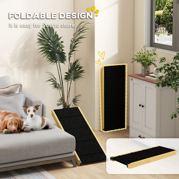 Rampe pliable pour chien avec 4 niveaux de hauteur réglables