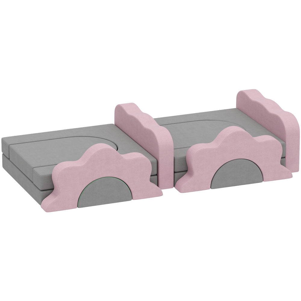 Jouets d'escalade 12 pièces avec piscine à balles (balles non-incluses), gris