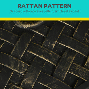 Pied de parasol en béton avec effet rotin, bronze