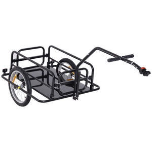 Folding trailer with hitch, black