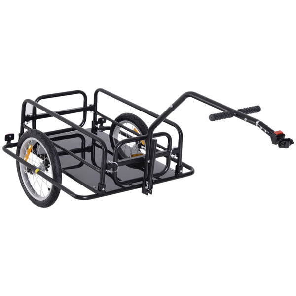 Folding trailer with hitch, black