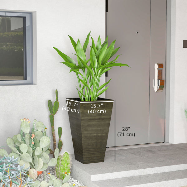 Ensemble de 3 jardinières hautes, bronze