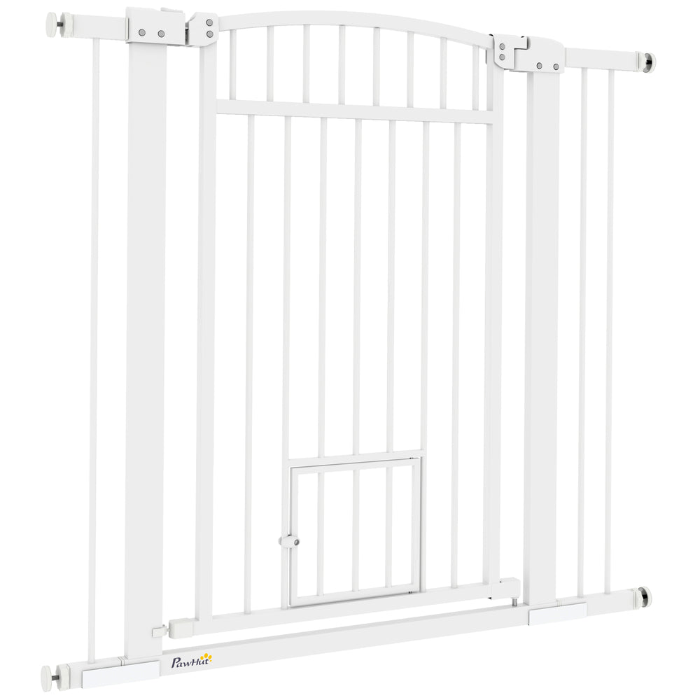 Barrière pour animaux de compagnie extra large avec petite porte