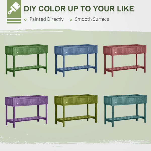 Potager surélevé en bois avec 8 compartiments, marron foncé