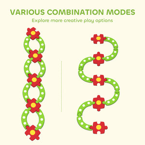 Poutres d'équilibre pour enfants avec surface antidérapante, motif fleur