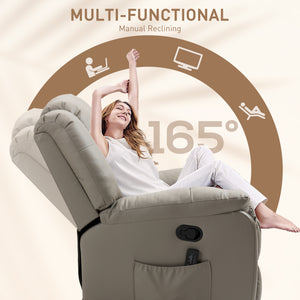 Fauteuil inclinable massant à vibrations 8 points, gris