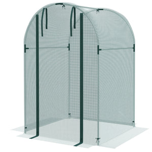 Galvanized steel plant protection cage with zippered door