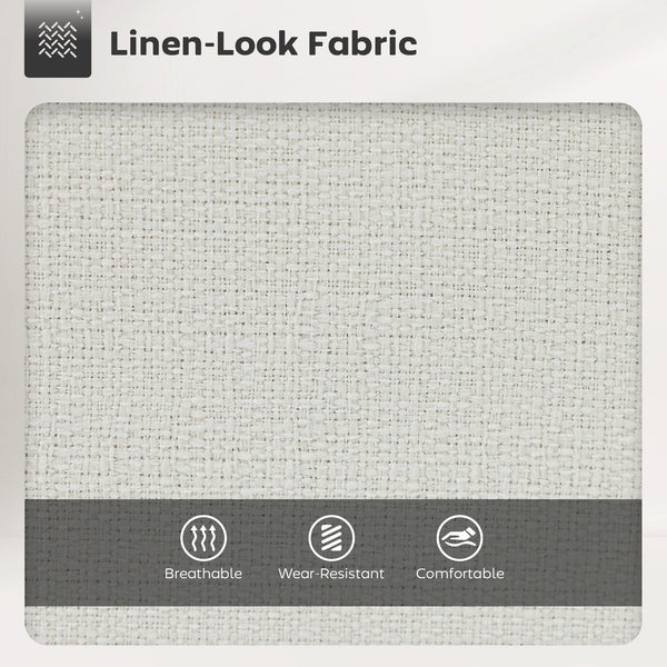 Ensemble de 2 tabourets de bar hauteur de comptoir, pivotants, rembourrés avec dossier, blanc crème