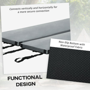 Matelas de sol en mousse à mémoire de forme avec sac de transport, gris