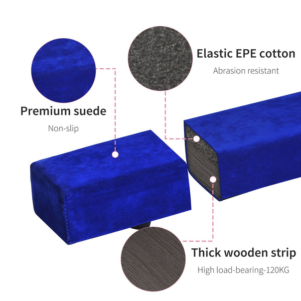 Poutre d'équilibre pliable de 2,1 m, bleu