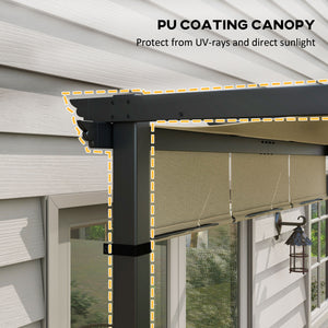 10 x 10 metal pergola with retractable canopy