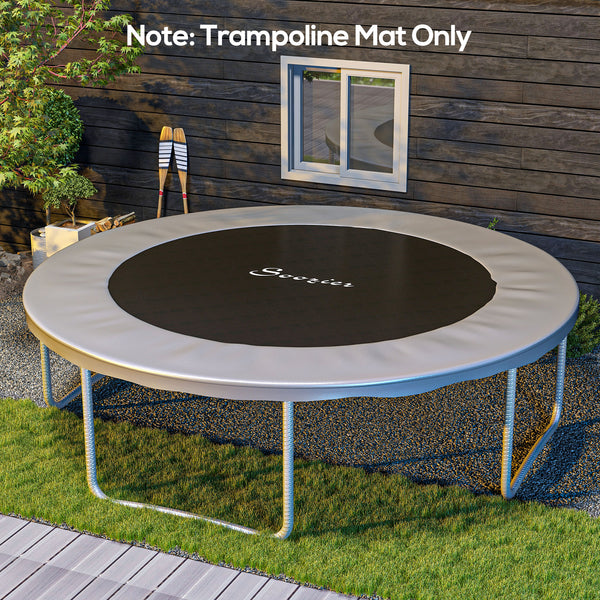 Soozier Trampoline Replacement Mat, Fits 14' Trampoline w/ 80 V-Hooks & 5.5" Springs (Spring & Frame not Included), Green