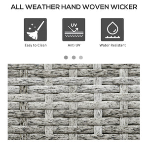 Armoire de rangement de patio, gris mélangé