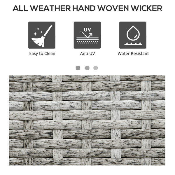 Armoire de rangement de patio, gris mélangé