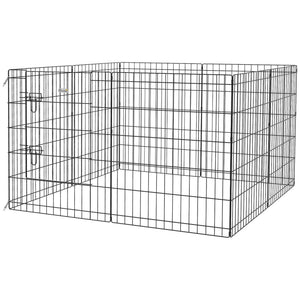 Foldable metal playpen with 8 panels